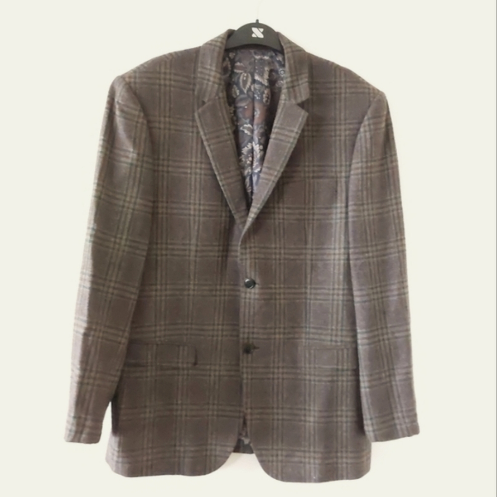 Vintage men blazer 100% wool by lanificio di pray for simons Berlin fit size 40R